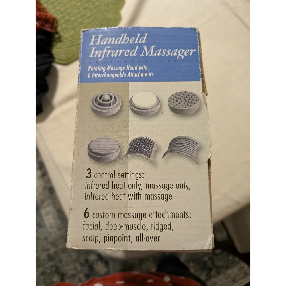 MH-30 Handheld Infrared Massager Heated Vibrating w/ 6 Heads, Corded 120V